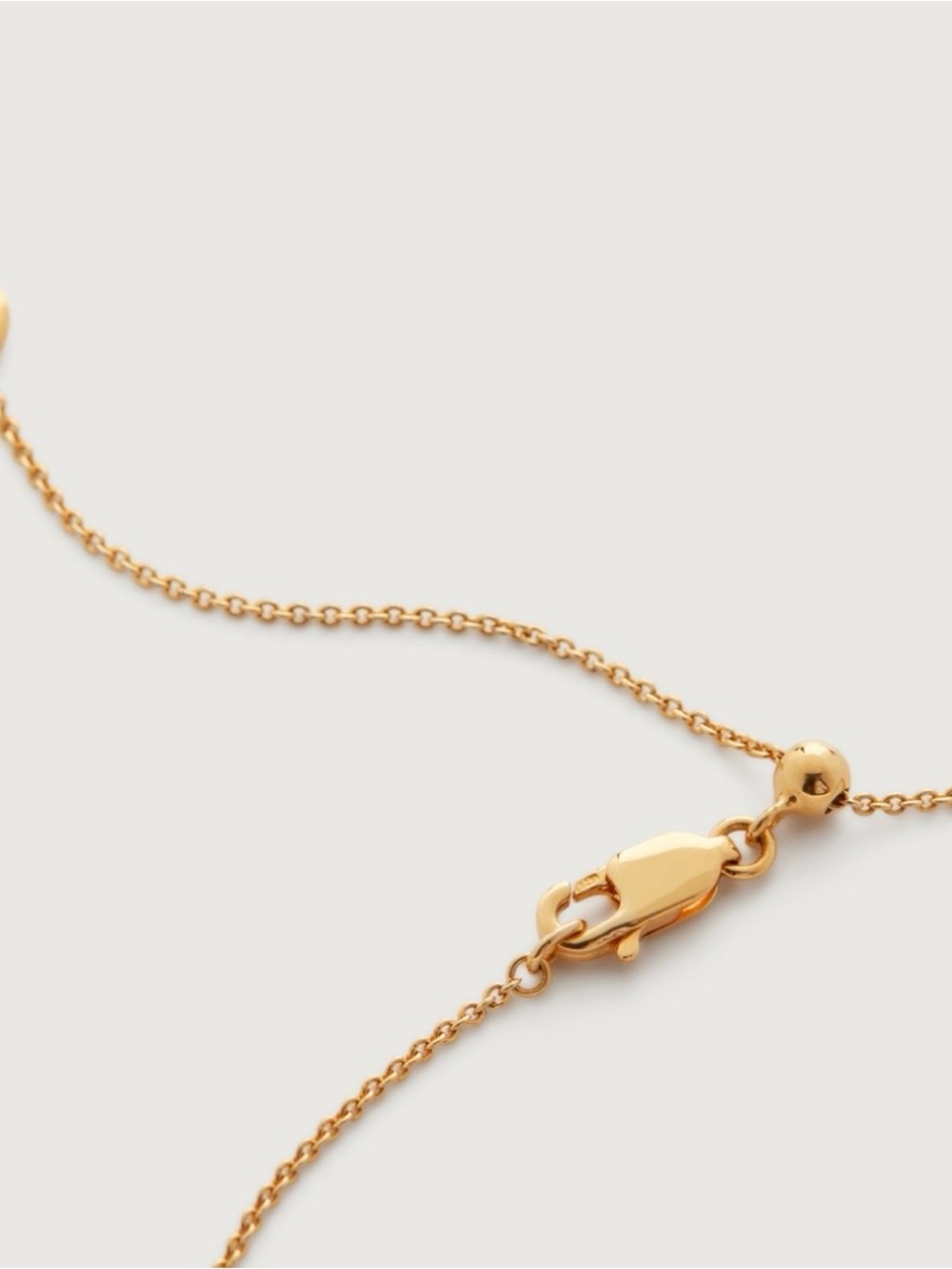 MONICA VINADER Gold Pendant  Linear Solo Diamond Necklace Adjustable 46cm/18' - Picture 2 of 6